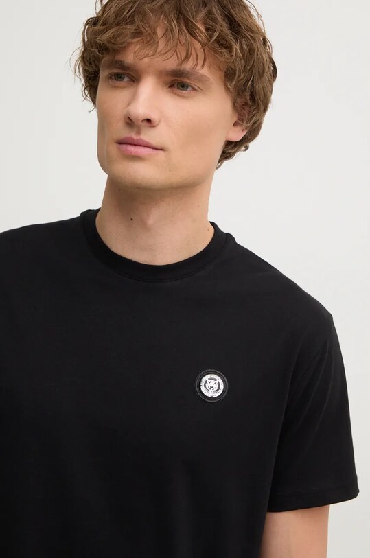 PLEIN SPORT tricou din bumbac negru AADC.MTK7952.STE001N