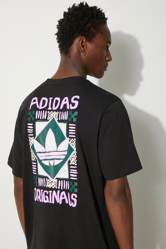 adidas Originals cotton t-shirt 80s Premium Graphic Tee regular black JC6537