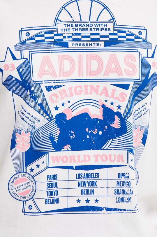 Bavlněné tričko adidas Originals Street 4 IX6753 bílá