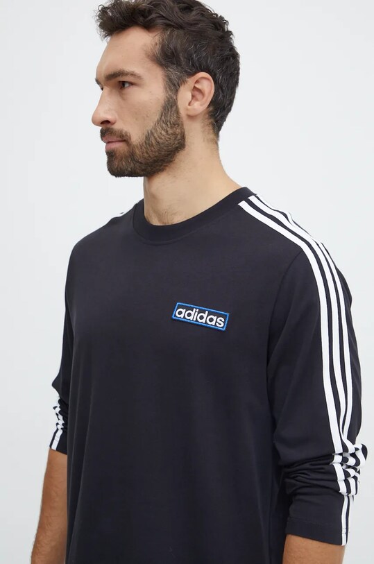 Хлопковый лонгслив adidas Originals Adibreak Longsleeve Tee чёрный IY4850