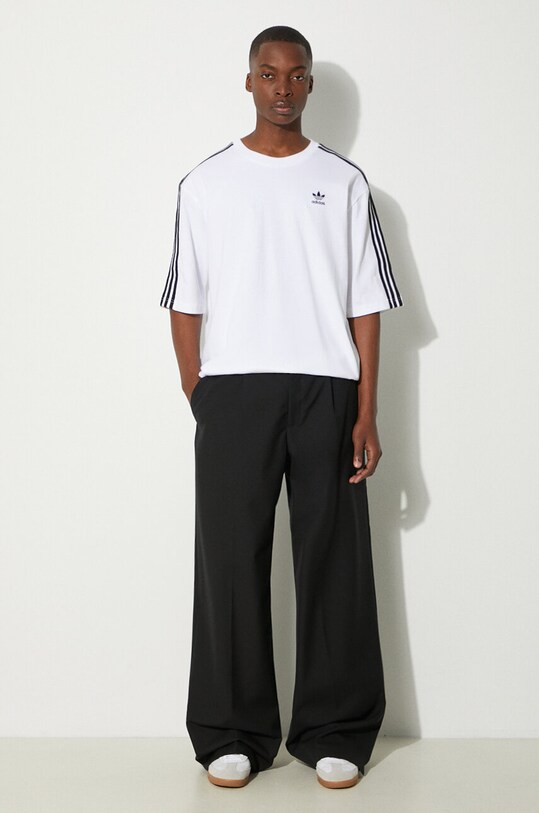 adidas Originals tricou din bumbac Adicolor Oversized Tee IZ2474 alb AW24