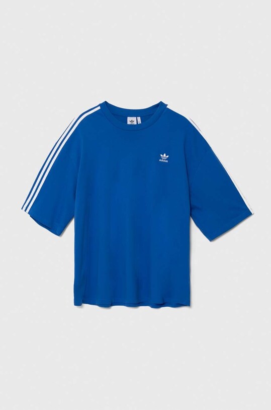adidas Originals t-shirt bawełniany Adicolor aplikacja niebieski IZ2481