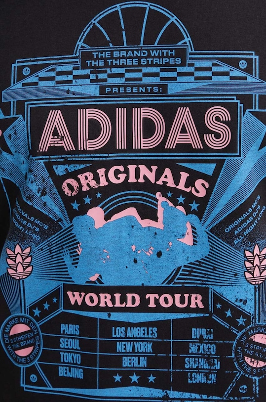 Βαμβακερό μπλουζάκι adidas Originals Street 4 IZ2585 μαύρο