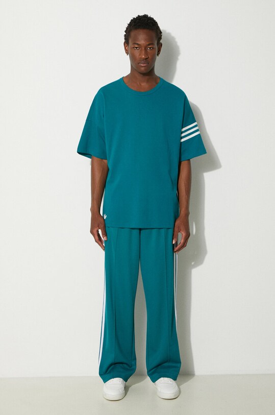 adidas Originals cotton t-shirt Neuclassics Tee JF9138 turquoise AW24