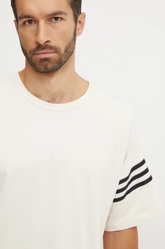 Βαμβακερό μπλουζάκι adidas Originals Neuclassics Tee μπεζ JF9139