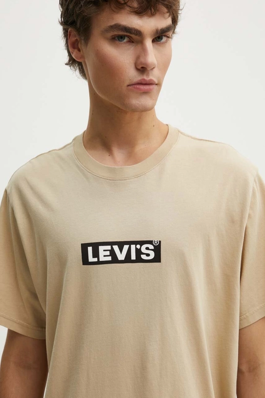 Levi's t-shirt bawełniany beżowy A2082