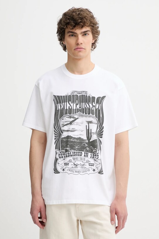 Levi's tricou din bumbac alb 87373