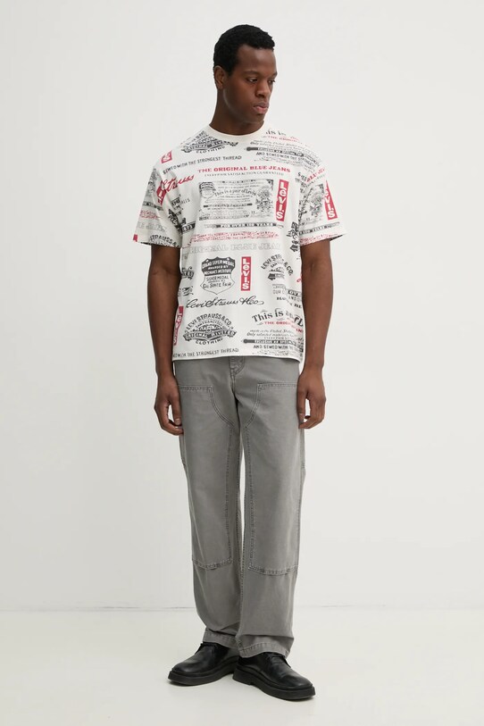 Levi's t-shirt bawełniany 87373 beżowy SS25