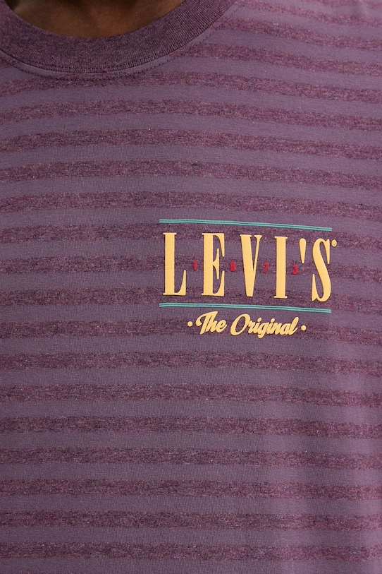 Bavlnené tričko Levi's fialová 87373
