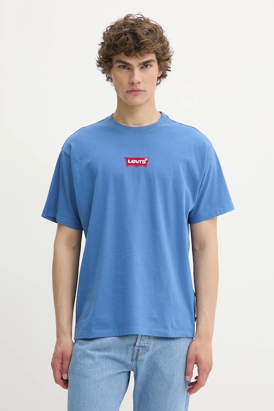 Levi's tricou din bumbac print albastru 87373