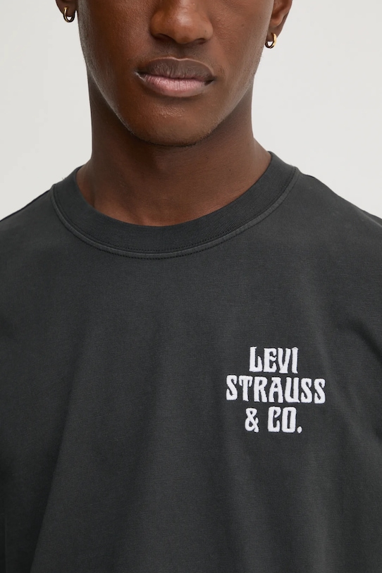 Βαμβακερό μπλουζάκι Levi's 87373 γκρί