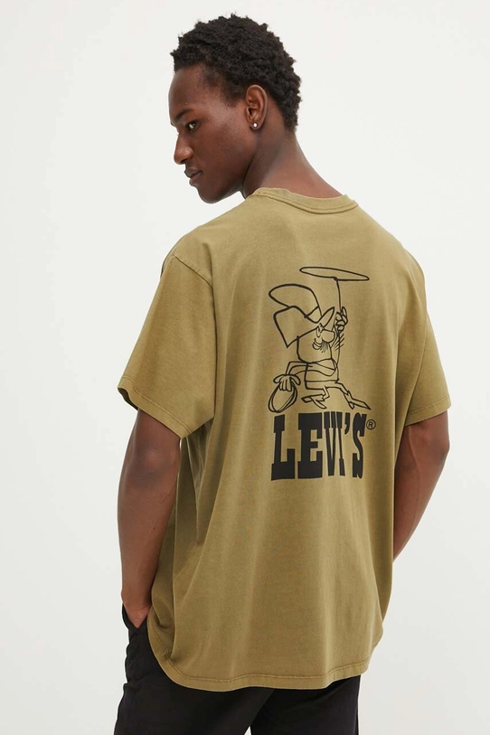 Levi's tricou din bumbac 87373 verde SS25