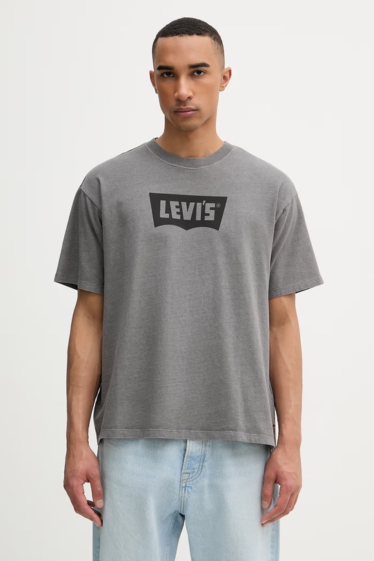 Levi's t-shirt męski bawełniany szary 87373