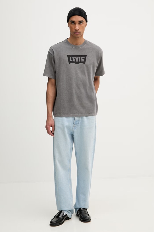 Levi's t-shirt męski bawełniany 87373 szary SS26