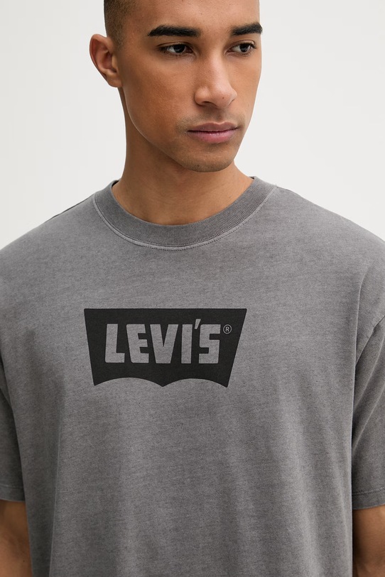 Levi's t-shirt męski bawełniany szary 87373