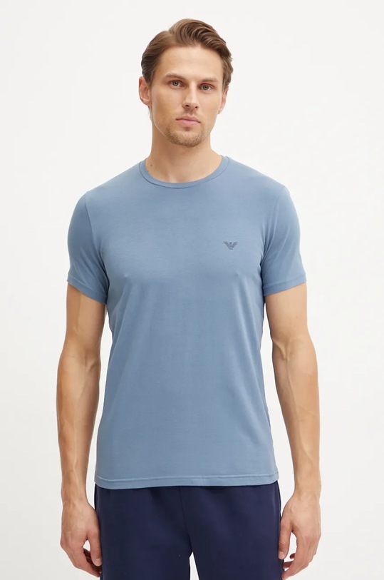 Emporio Armani Underwear t-shirt lounge 2-pack z elastanem niebieski 111267.4F720