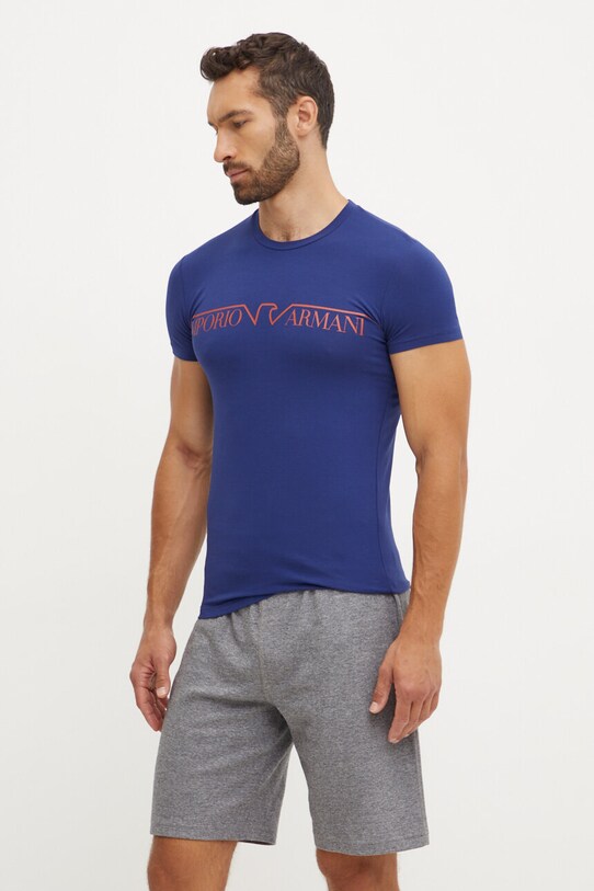 Emporio Armani Underwear tricou lounge 111035.4F516 bleumarin AW24
