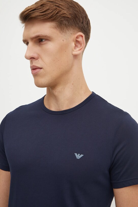 Emporio Armani Underwear tricou lounge din bumbac 2-pack 111267.4F722 bleumarin AW24