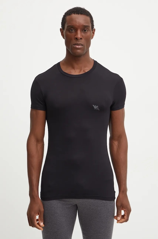 Emporio Armani Underwear tricou lounge 2-pack 111670.4F733 negru AW24