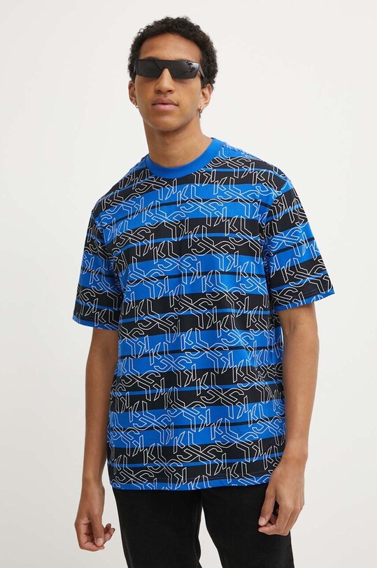 Karl Lagerfeld Jeans t-shirt bawełniany granatowy 245D1703