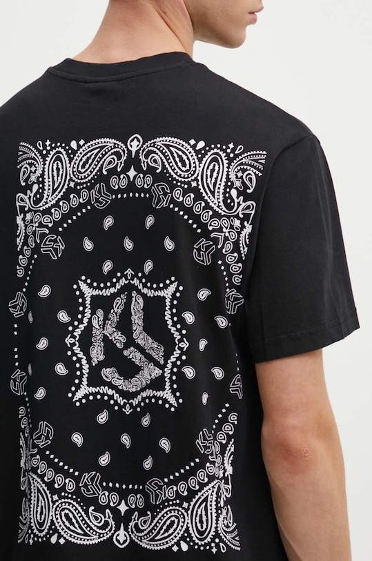 Karl Lagerfeld Jeans t-shirt bawełniany nadruk czarny 245D1704