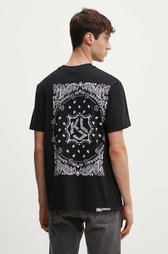 Karl Lagerfeld Jeans t-shirt bawełniany czarny 245D1704