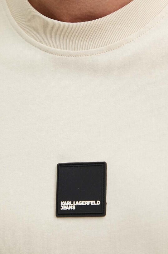 Karl Lagerfeld Jeans t-shirt bawełniany 245D1705 beżowy