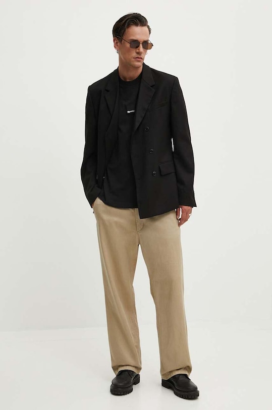 Karl Lagerfeld Jeans t-shirt bawełniany 245D1705 czarny AW24