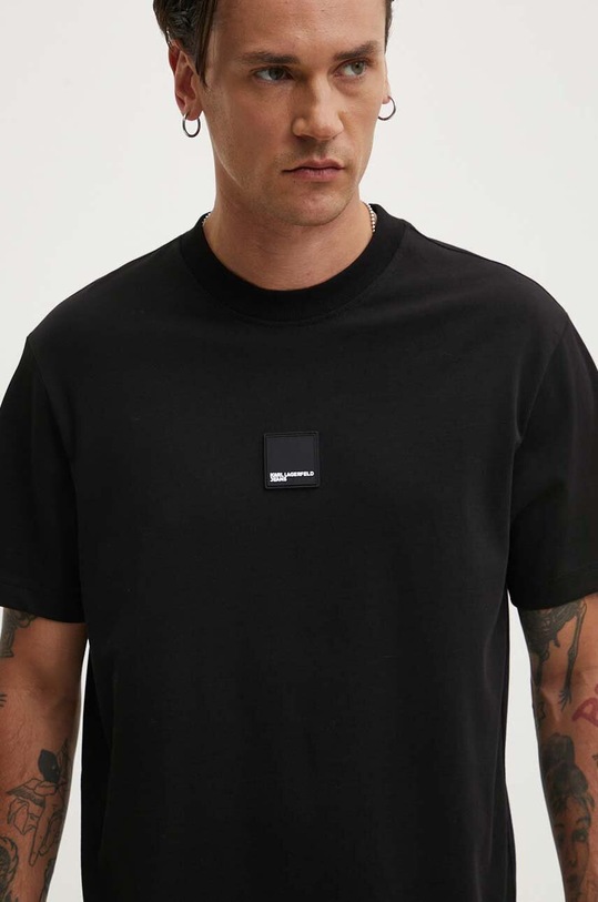 Karl Lagerfeld Jeans t-shirt bawełniany czarny 245D1705