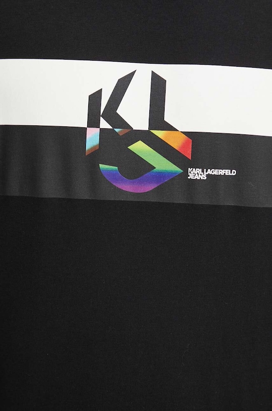 Karl Lagerfeld Jeans t-shirt bawełniany 245D1708 czarny