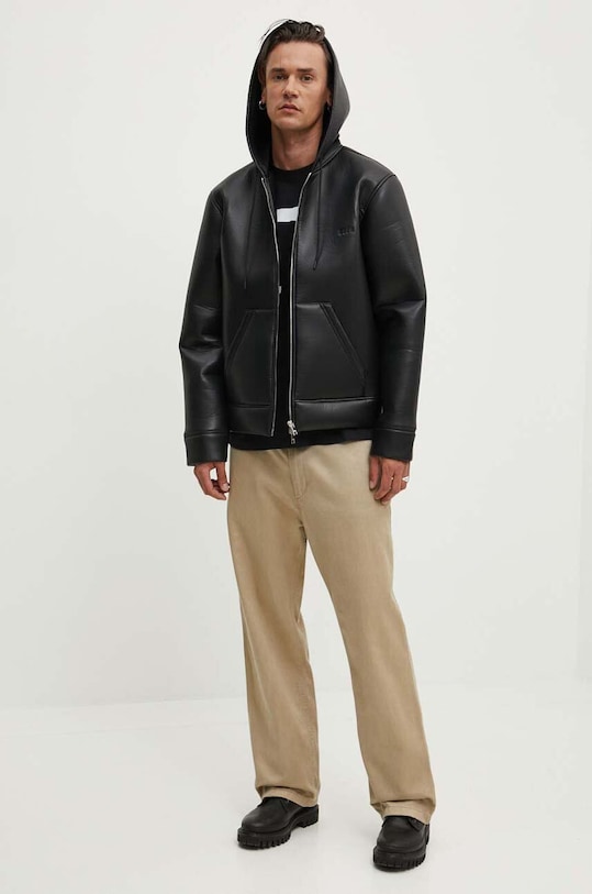 Karl Lagerfeld Jeans pamut póló 245D1709 fekete AW24