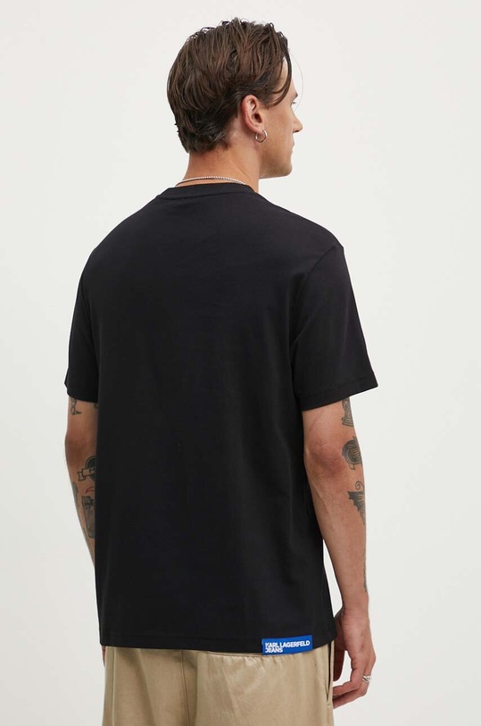 Ruházat Karl Lagerfeld Jeans pamut póló 245D1709 fekete