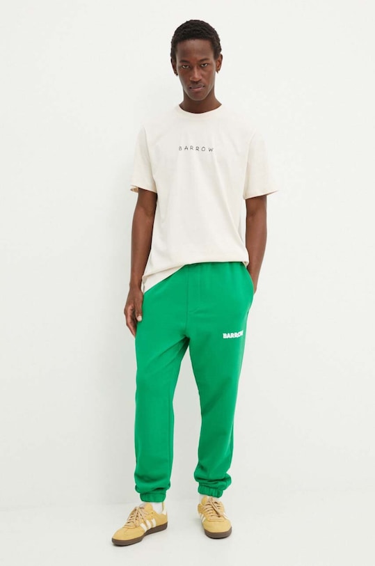 Barrow t-shirt bawełniany F4BWUATH062 beżowy AW24