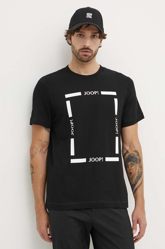Joop! t-shirt bawełniany nadruk czarny 30042368
