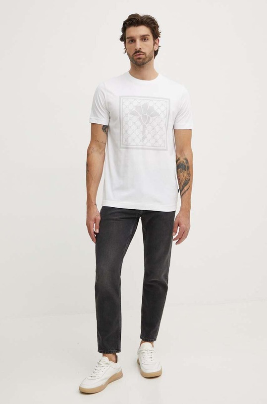 Joop! t-shirt bawełniany 30042365 biały AW24