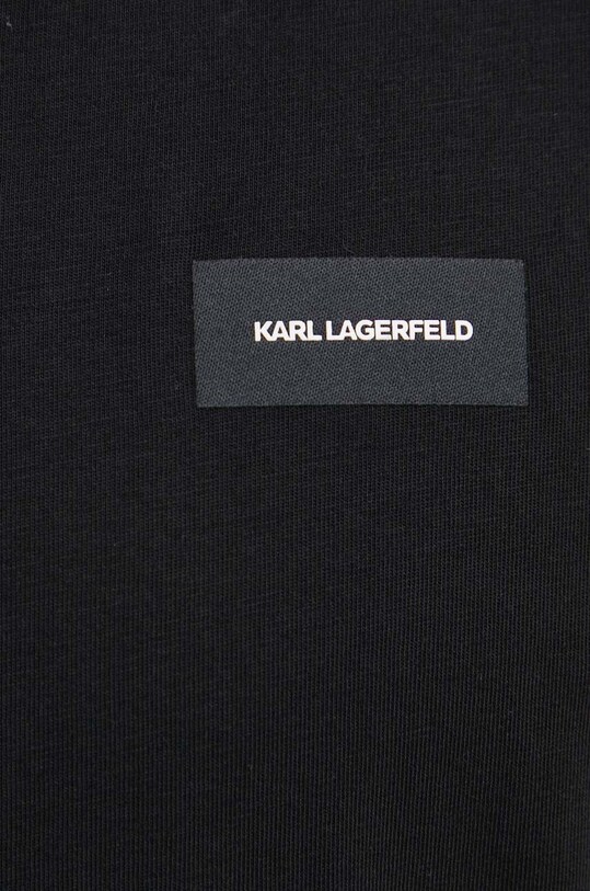 Хлопковая футболка Karl Lagerfeld 245M2110 чёрный