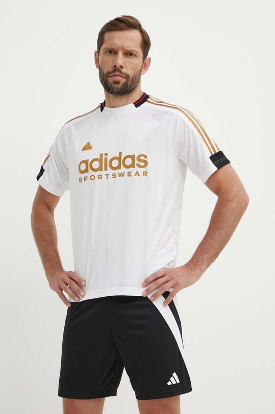 Μπλουζάκι προπόνησης adidas Tiro στάμπα λευκό IW8867
