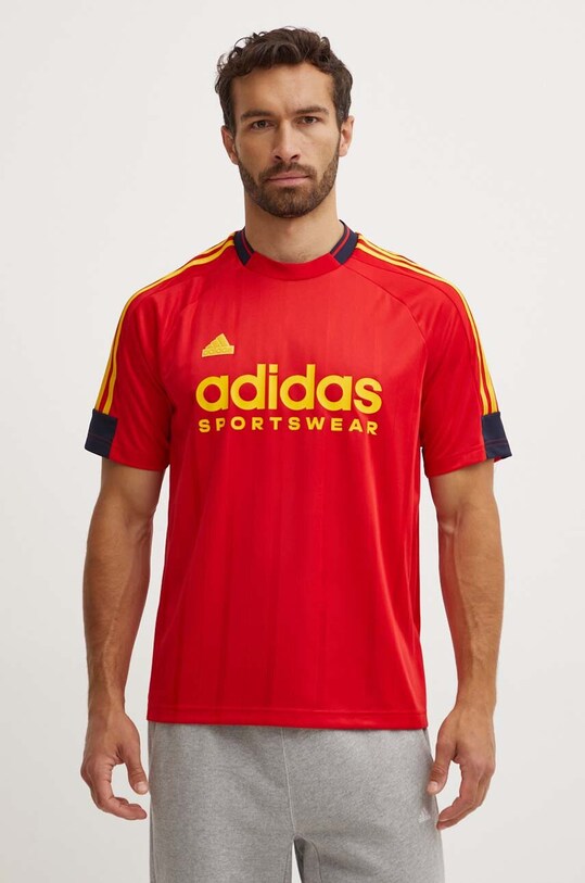 adidas sportos póló Tiro mintás piros IY4507