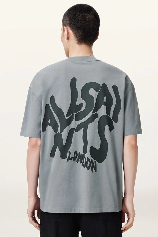 AllSaints tricou din bumbac ORLANDO SS M022PA gri SS25