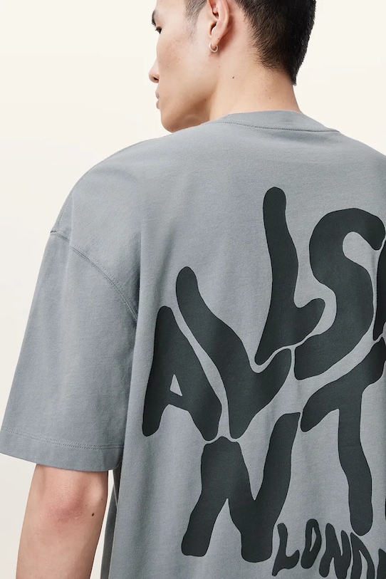Îmbrăcăminte AllSaints tricou din bumbac ORLANDO SS M022PA gri