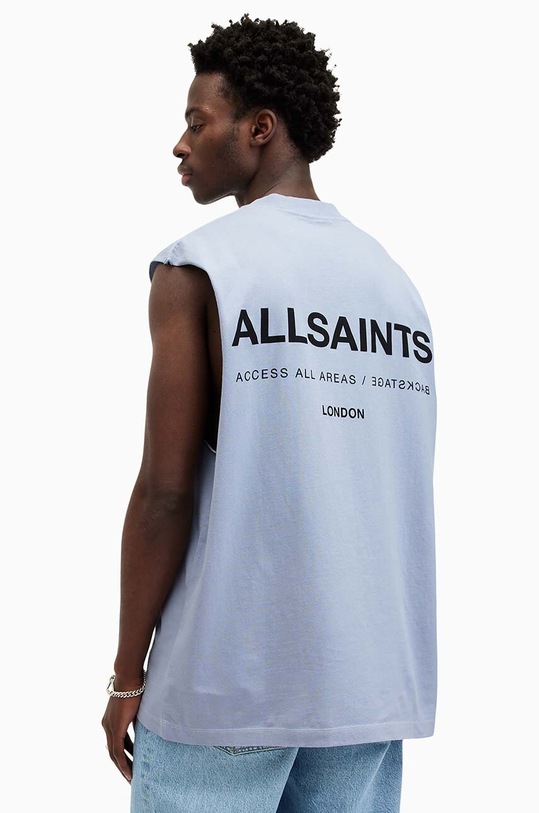 Bavlněný top AllSaints ACCESS SL modrá M039PA