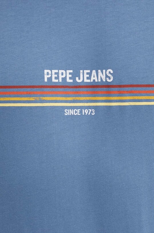 Бавовняна футболка Pepe Jeans ADUR PM509427 блакитний