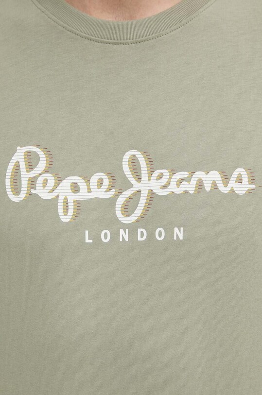 Хлопковая футболка Pepe Jeans ABEL PM509428 зелёный