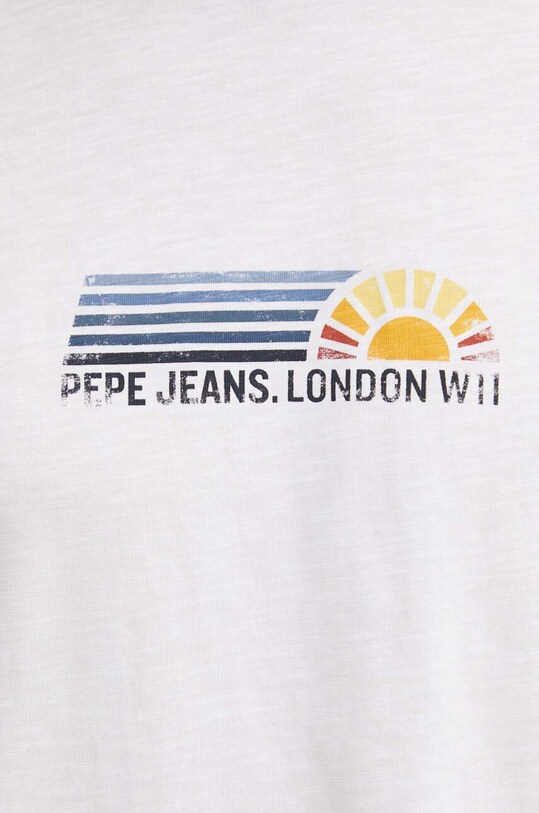 Бавовняна футболка Pepe Jeans ADAN PM509437 білий