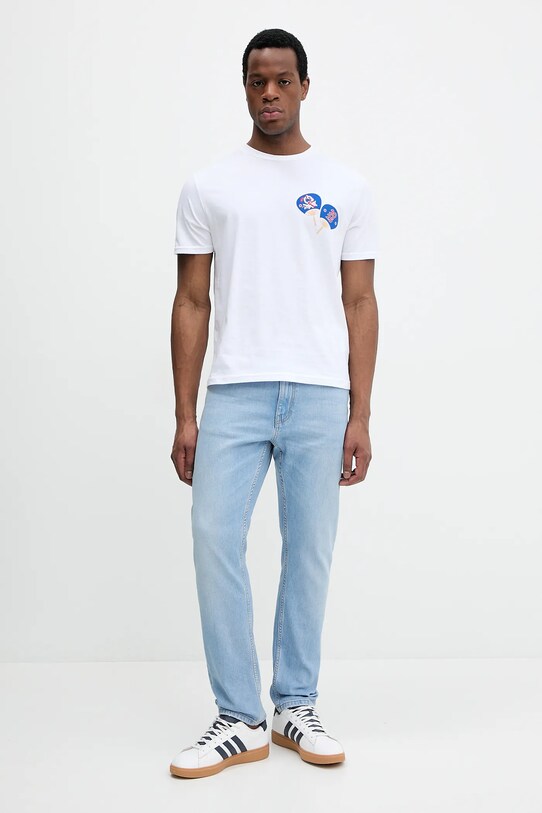 Bavlnené tričko United Colors of Benetton 3I1XU1096 biela AW25