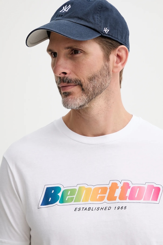 Хлопковая футболка United Colors of Benetton белый 3I1XU1096