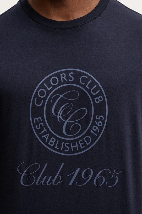 Бавовняна футболка United Colors of Benetton 3I1XU1096 темно-синій