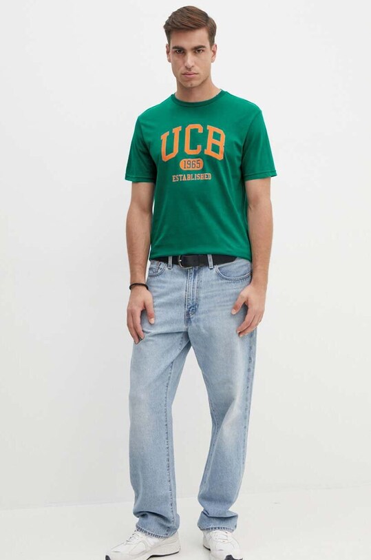 Хлопковая футболка United Colors of Benetton 3I1XU1096 зелёный SS25