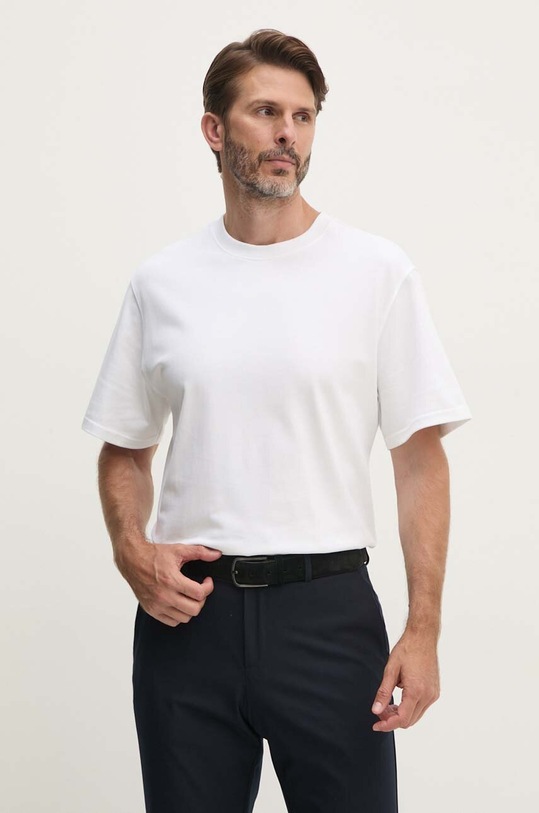 United Colors of Benetton tricou din bumbac uni alb 3MI6U109K