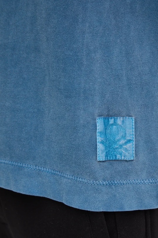United Colors of Benetton t-shirt bawełniany 3ZITU1098 niebieski